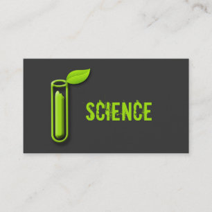 Reagenzglas-Blatt-coole Visitenkarte