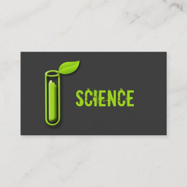 Reagenzglas-Blatt-coole Visitenkarte (Vorderseite)