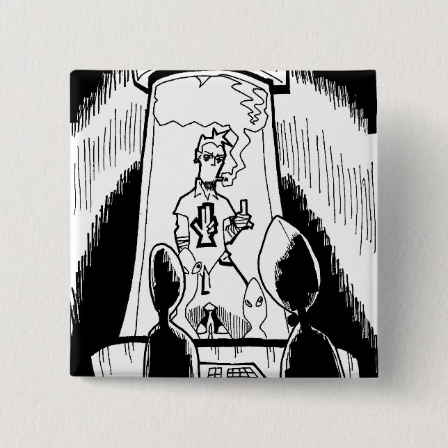 Reagenzglas-Knopf Button (Vorderseite)