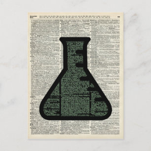 Reagenzglas Wörterbuch Kunst Postkarte