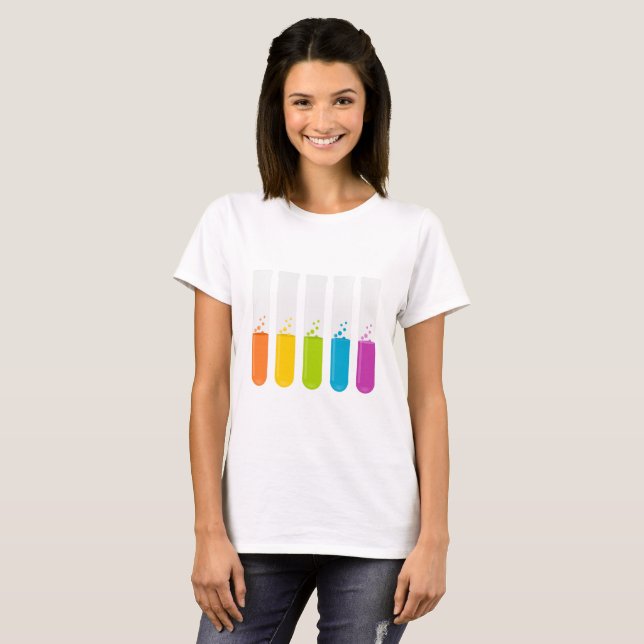 Reagenzröhren T-Shirt (Vorne ganz)