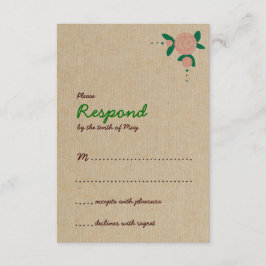 Reaktion auf Blutergüsse RSVP Karte