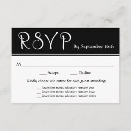 Reaktion auf die Hochzeitempfehlung UAWG 3 RSVP Karte