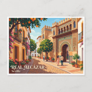 Real Alcázar von Sevilla Spanien Postkarte