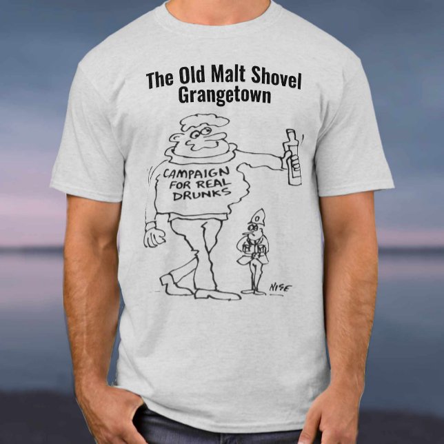 Real Ale oder Micro Pub Funny Cartoon Betrunken T-Shirt (Von Creator hochgeladen)