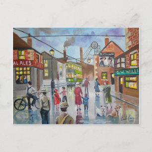 Real Ales Pub Ölgemälde Gordon Bruce Postkarte