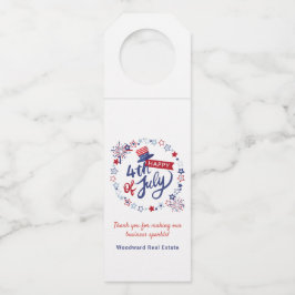 Real Anwesen 4. Juli Unabhängigkeitstag Custom Flaschenanhänger