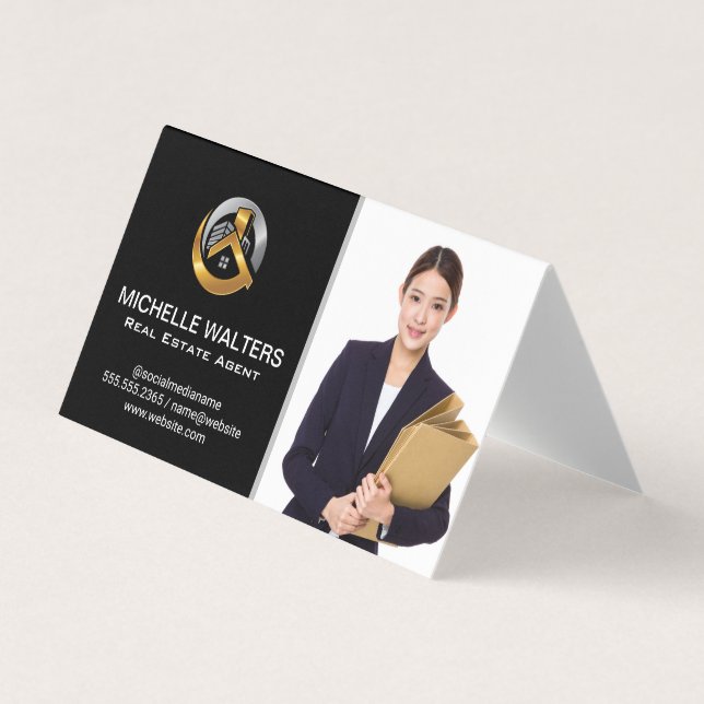 Real Anwesen Agent | Benutzerdefiniertes Agent Visitenkarten (Vorderseite)