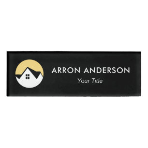Real Anwesen Agent Black Namenschild