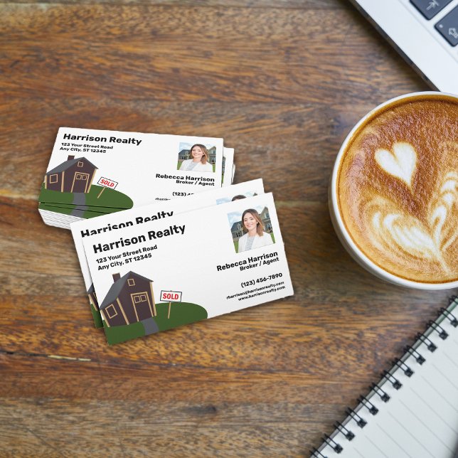 Real Anwesen Agent / Broker Beruflich Visitenkarte (Von Creator hochgeladen)