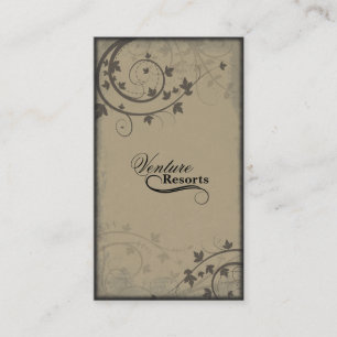 Real Anwesen Agent Business Card - Beige Brown Bla Visitenkarte