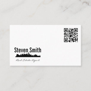 Real Anwesen Agent   City Skyline   QR Visitenkarte