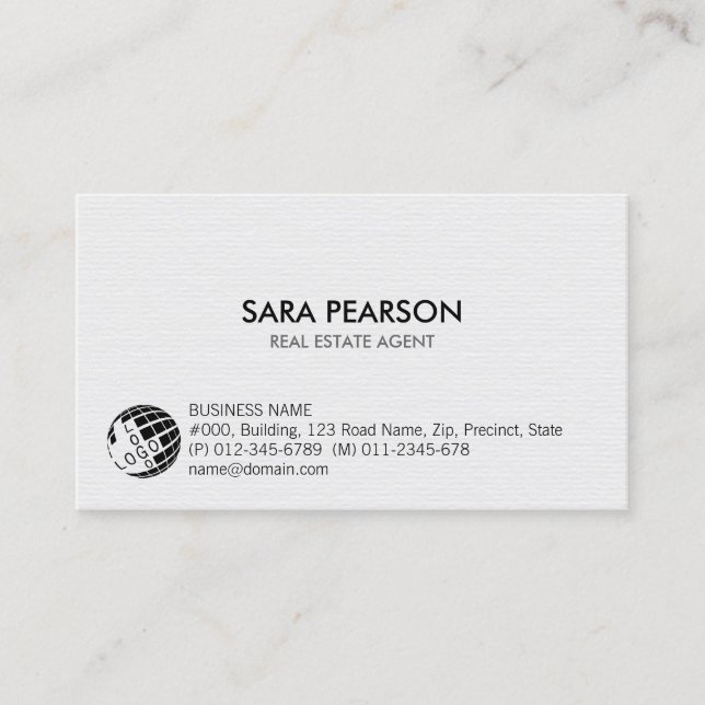 Real Anwesen Agent Einfach Visitenkarte (Vorderseite)