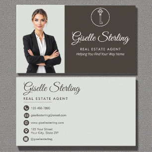 Real Anwesen Agent Elegantes Foto Visitenkarte