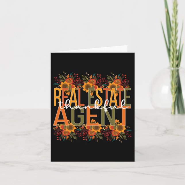 Real Anwesen Agent Erntedank Karte (Vorderseite)