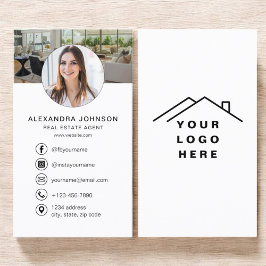 Real Anwesen Agent Foto Logo Social Media Visitenkarte