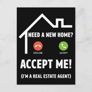 Real Anwesen Agent Funny Property Broker Postkarte