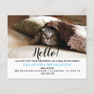 Real Anwesen Agent HELLO CARD Cat Flyer