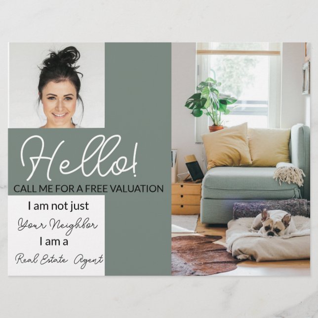 Real Anwesen Agent HELLO CARD - Flyer (Vorne)