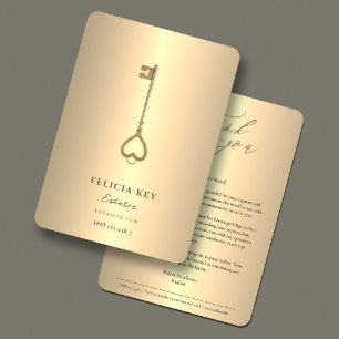 Real Anwesen Agent Imitats Gold Dankbarkeit Dankeskarte