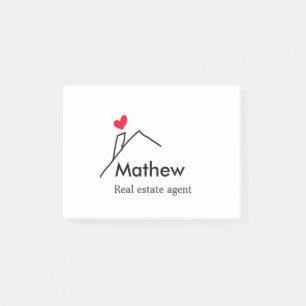 Real Anwesen Agent Immobilien Bau Zuhause inaugu Post-it Klebezettel