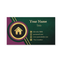 Real Anwesen Agent Lila Gold Schwarz mit Haus