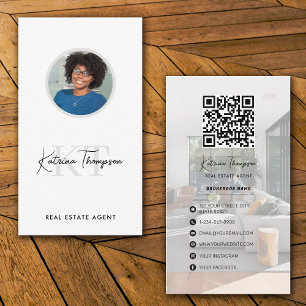 Real Anwesen Agent Marketing Realtor QR Code Foto Visitenkarte