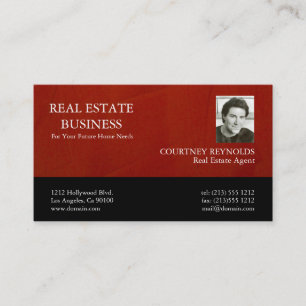 Real Anwesen Agent Marsala Crimson Business Cards Visitenkarte