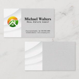Real Anwesen Agent   Modern Zuhause Style Logo Visitenkarte