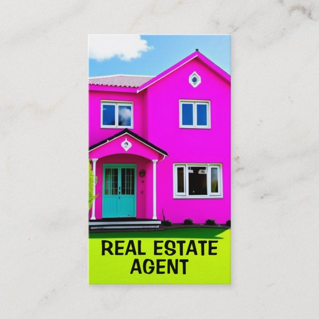 Real Anwesen Agent Neon BRIGHTS Visitenkarte (Vorderseite)