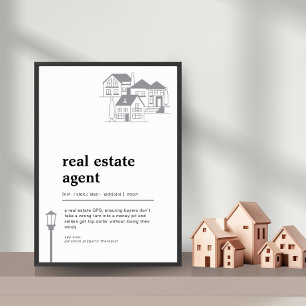 Real Anwesen Agent Property GPS Definition Poster