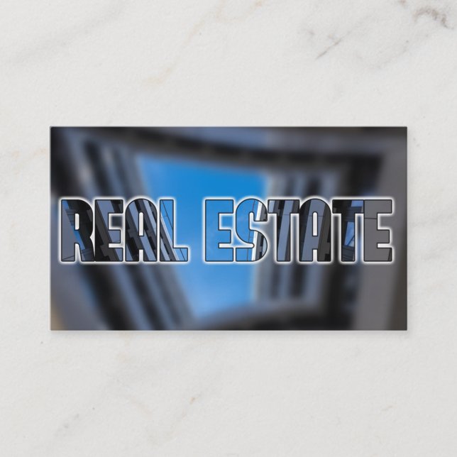 Real Anwesen Agent QR-Code moderne Office-Gebäude Visitenkarte (Vorderseite)