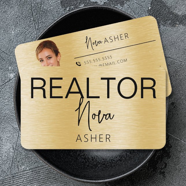 Real Anwesen Agent Realtor Foto QR Code Imitat Met Visitenkarte (Von Creator hochgeladen)