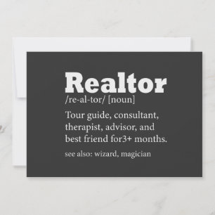 Real Anwesen Agent Realtor Funny Quote Card Einladung