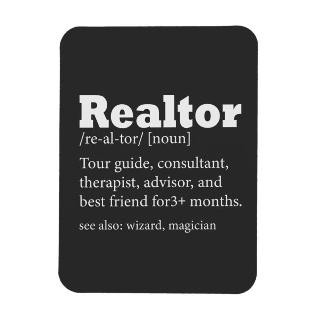 Real Anwesen Agent Realtor Funny Zitat Magnet (Vertikal)