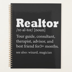 Real Anwesen Agent Realtor Funny Zitat Planer