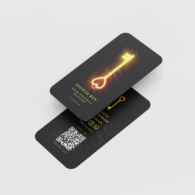 Real Anwesen Agent Realtor Glows Liebe Key Visitenkarte (Von Creator hochgeladen)