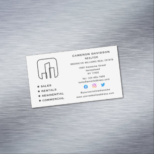 Real Anwesen Agent Realtor New Zuhause Social Medi Magnetische Visitenkarte