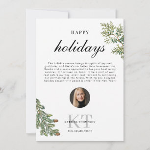Real Anwesen Agent Realtor Weihnachtsfeiertag Dankeskarte