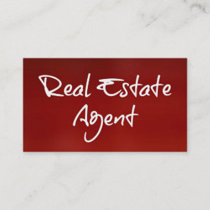 Real Anwesen Agent Red Business Card Visitenkarte