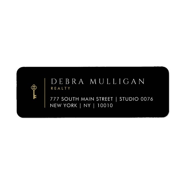 Real Anwesen Agent Rücksendeadressen-Aufkleber (Vorne)