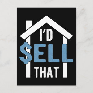 Real Anwesen Agent Spaß Funny Property Broker Postkarte