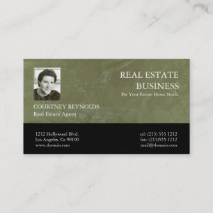 Real Anwesen Agent Toskana Green Business Cards Visitenkarte