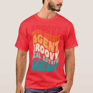 Real Anwesen Agent Vintag Retro 60er 70er 80er Vib T-Shirt