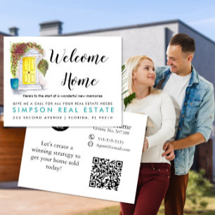 Real Anwesen Agent Welcome Zuhause Ankündigungspostkarte