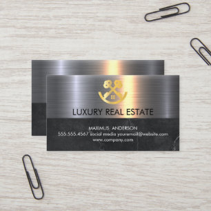 Real Anwesen Agent   Zuhause-Tasten-Logo Visitenkarte