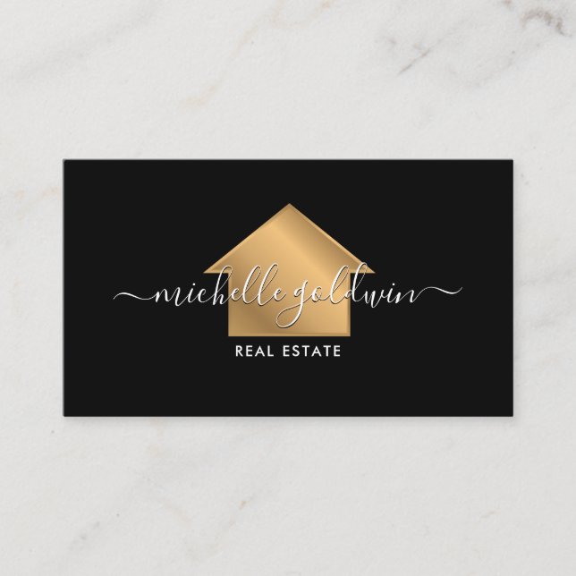 Real Anwesen Beruflich Modernes Drehbuchhaus Visitenkarte (Vorderseite)