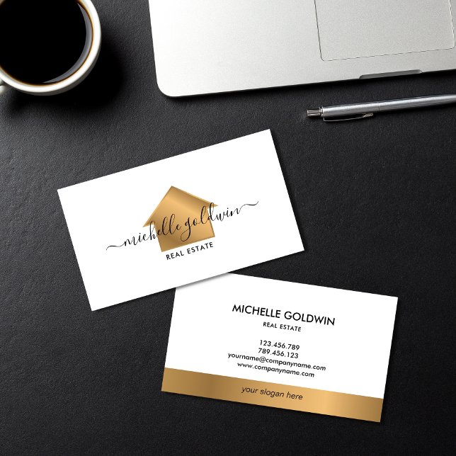 Real Anwesen Beruflich Modernes Drehbuchhaus Visitenkarte (Von Creator hochgeladen)