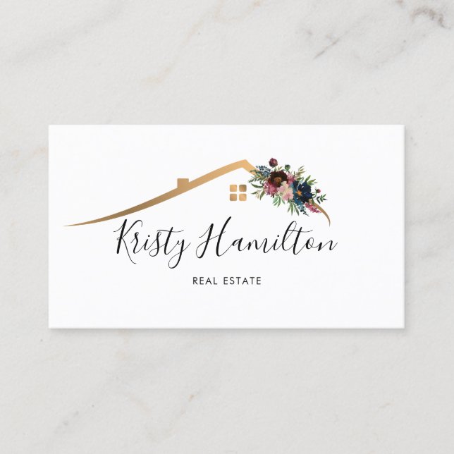 Real Anwesen berufliche Immobilie hinzufügen Foto  Visitenkarte (Vorderseite)