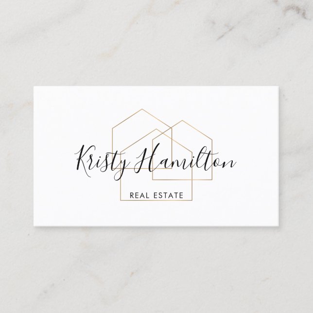 Real Anwesen berufliches Haus hinzufügen Visitenkarte (Vorderseite)